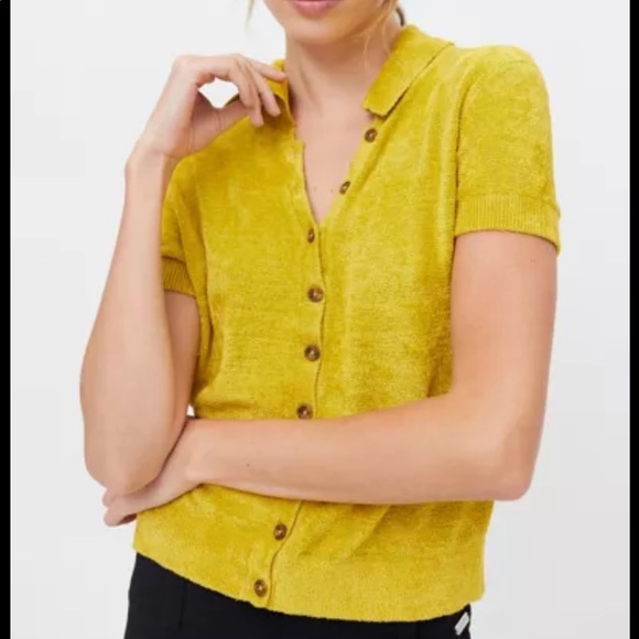 UO COZY KNIT BUTTON UP COLLARED SHIRT - Picture 2 of 9